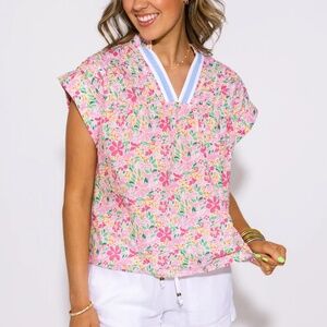 THML Pink Floral Blouse